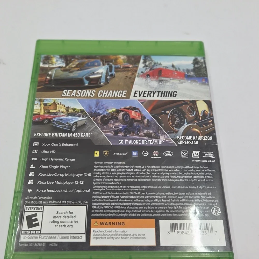 Forza Horizon 4 Xbox One Game Microsoft Complete With Case CIB